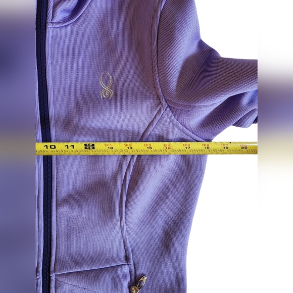 Spyder Jacket Coat Sweater Fleece Endure Core Full Zip Ski Activewear Purple M - Picture 7 of 10
